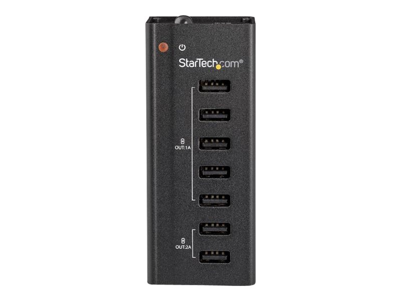 StarTech.com ST7C51224EU USB Ladestation (7 Ports, 5x 1A Ports & 2x 2A Ports, Standalone,  USB Ladestreifen fur mehrere Gerate)