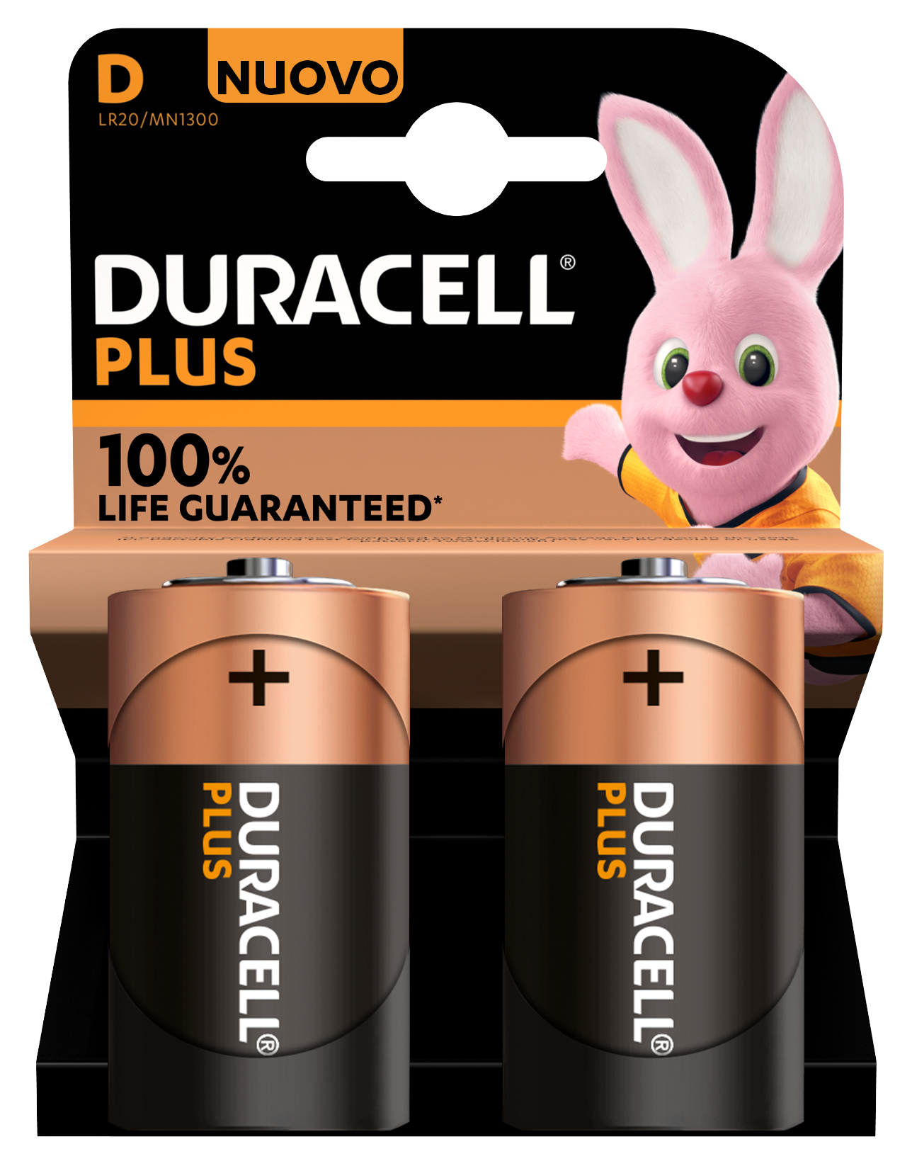 Duracell Batterie Plus Mono D LR20 1.5V 2 St./Pack. - Batterie - Mono (D)