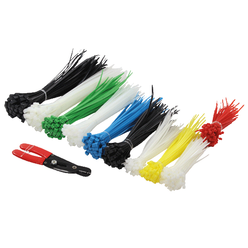 LogiLink Cable Tie Set - Kabelbinder - Schwarz, weiß, Blau, Gelb, Rot, grün (Packung mit 600)