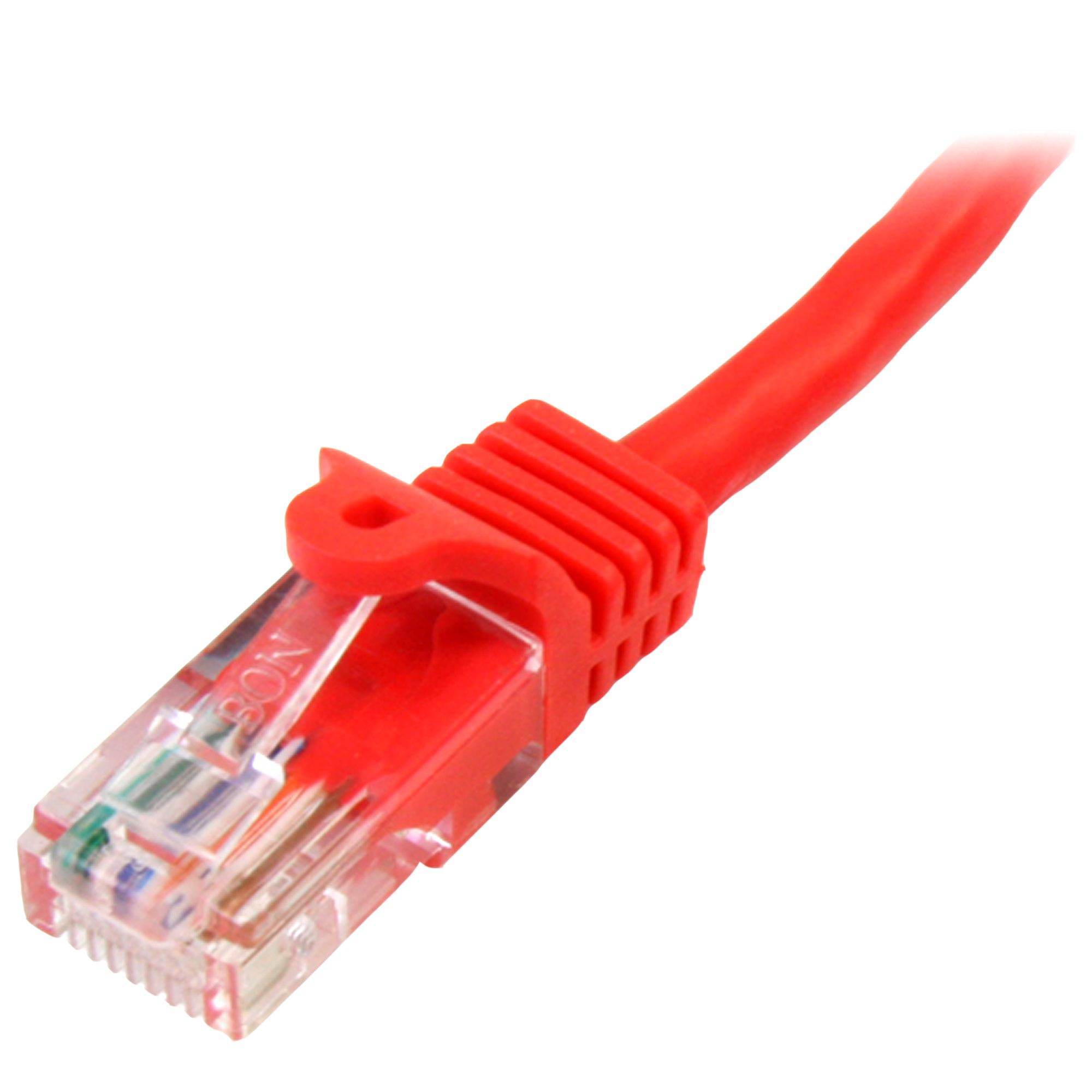 StarTech.com 0,5m Cat5e Ethernet Netzwerkkabel Snagless mit RJ45 - Cat 5e UTP Kabel - Rot - Patch-Kabel - RJ-45 (M)