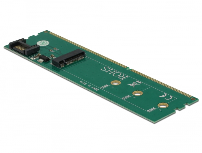 Delock Adapter SATA + DDR3 to M.2 key B - Schnittstellenadapter