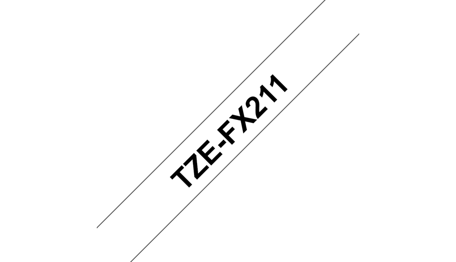 Brother TZe-FX211 - Schwarz auf Weiß - Rolle (0,6 cm x 8 m)