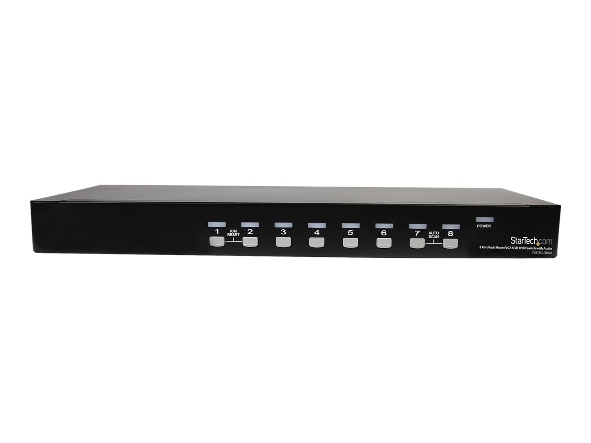 StarTech.com 8 Port Rackmount USB VGA KVM Switch - 8-fach VGA Umschalter mit Audio und OSD (On-Screen-Display)