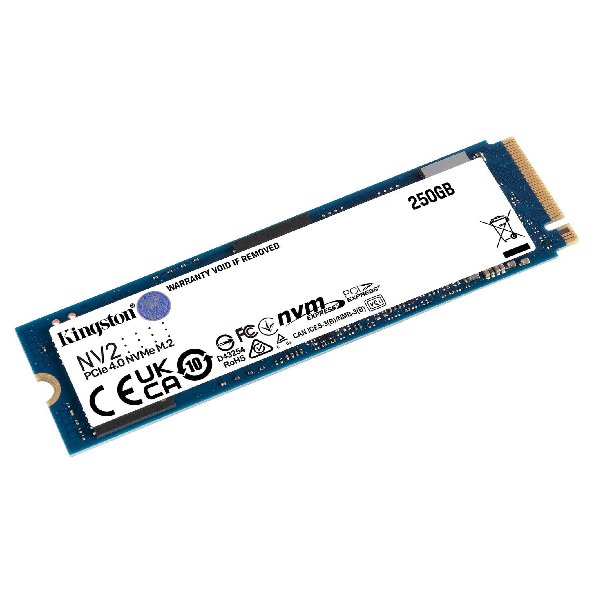 Kingston NV2 - SSD - 250 GB - intern - M.2 2280 - PCIe 4.0 x4 (NVMe)
