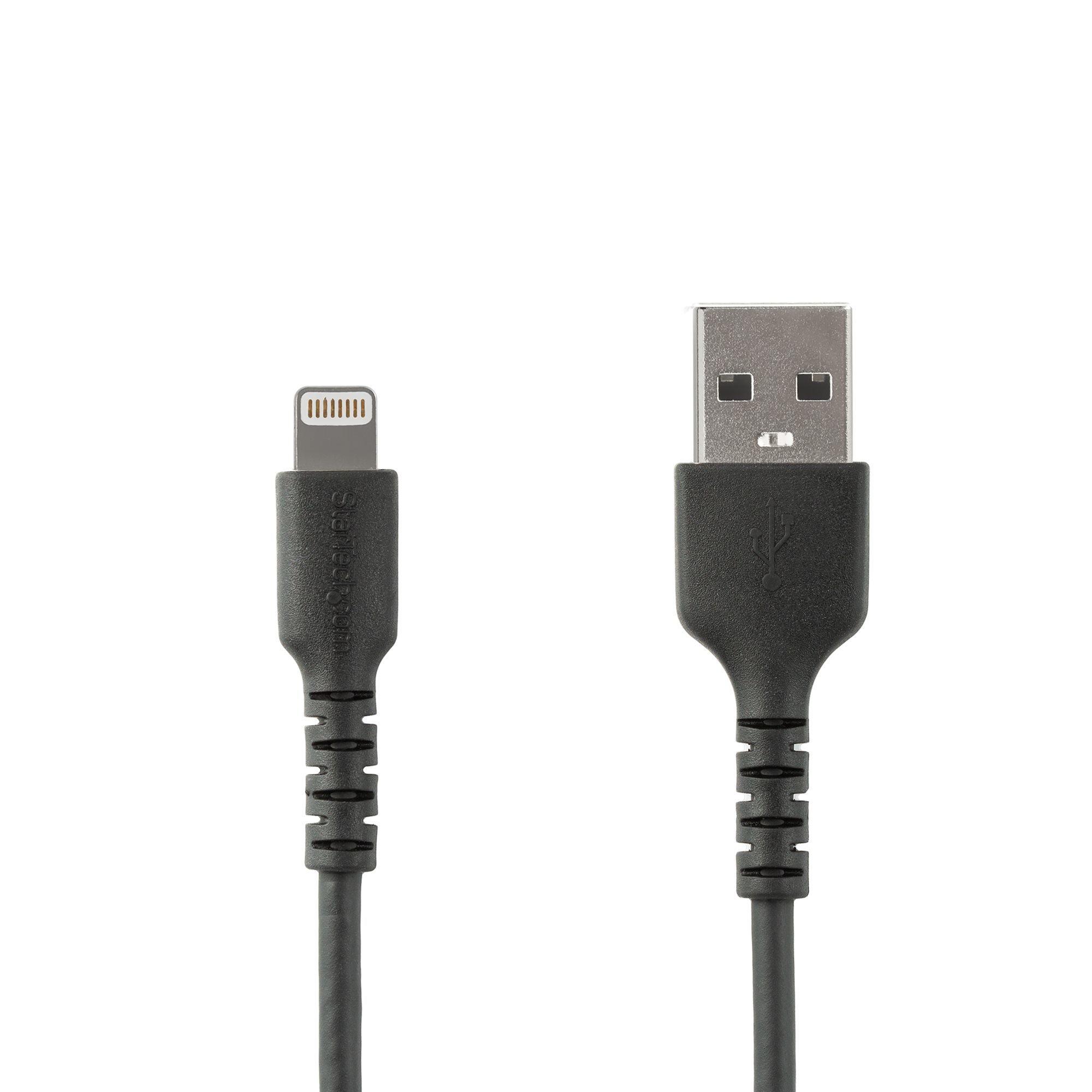 StarTech.com 2m USB-A auf Lightning-Kabel - Hochbelastbare, robuste Aramidfaser - USB Typ-A auf Lightningkabel - Lade-/Synchronisationskabel - Apple MFi-zertifiziert iPad/iPhone 12 - Schwarz (RUSBLTMM2MB)