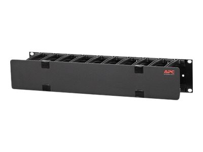 APC Horizontal Cable Manager Single-Sided with Cover - Rack - Kabelführungssatz - Schwarz - 2U - 48.3 cm (19")