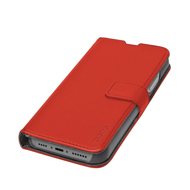 SBS Wallet Stand für iPhone 14 Pro Max rot