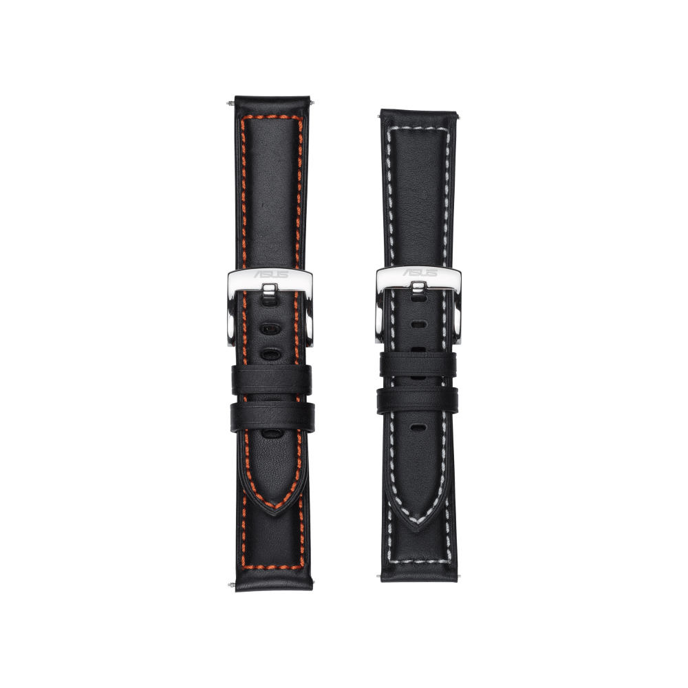 ASUS  Uhrarmband für Smartwatch - Schwarz mit orangefarbener Stickerei
