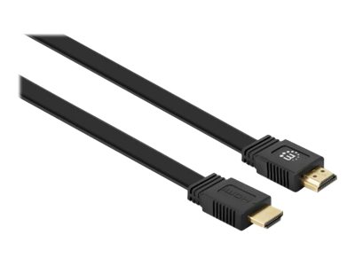 Manhattan HDMI Cable with Ethernet (Flat), 4K@60Hz (Premium High Speed)