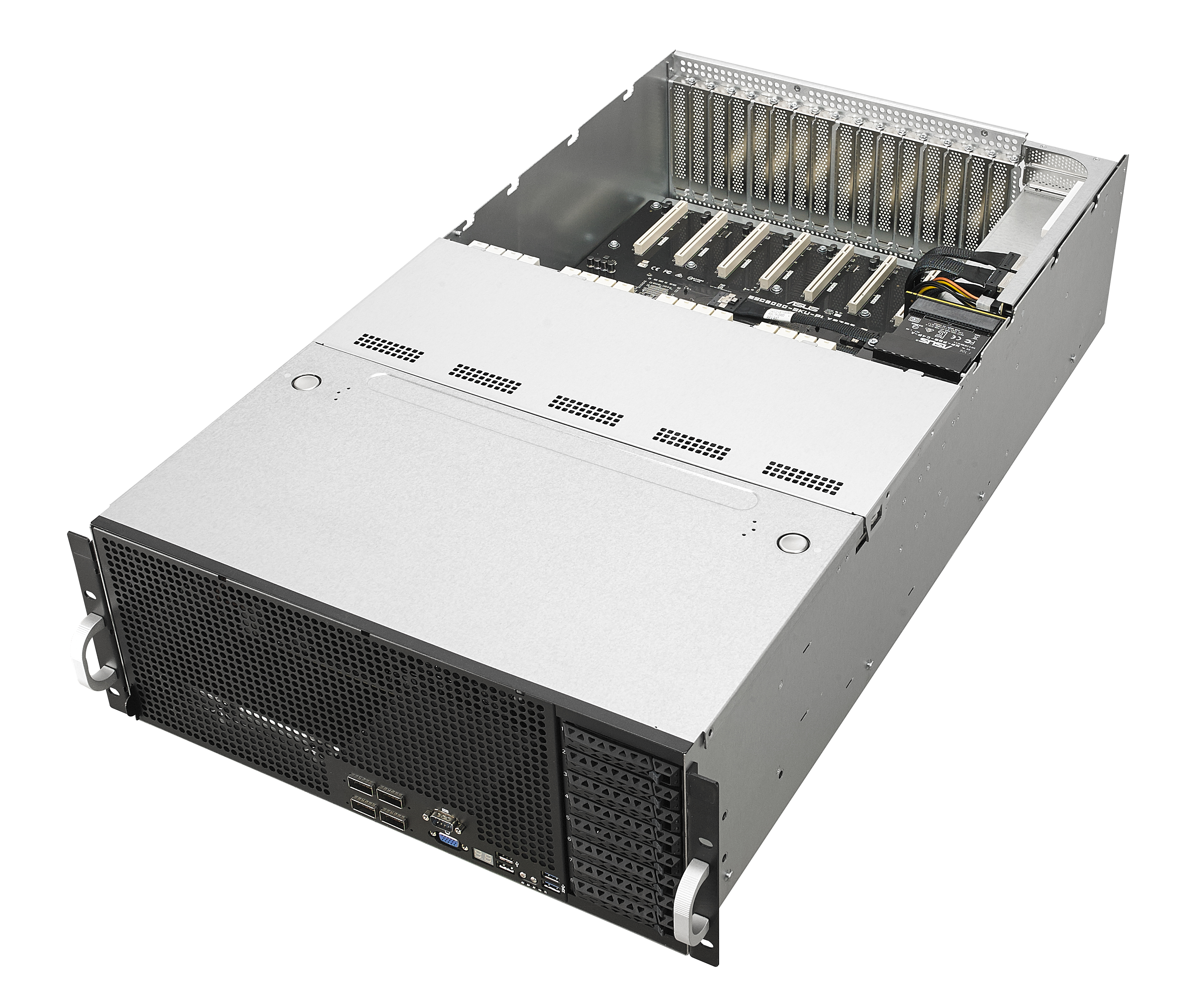 ASUS ESC8000 G4/10G - Server - Rack-Montage - 4U - zweiweg - keine CPU - RAM 0 GB - SATA/PCI Express - Hot-Swap 6.4 cm (2.5")