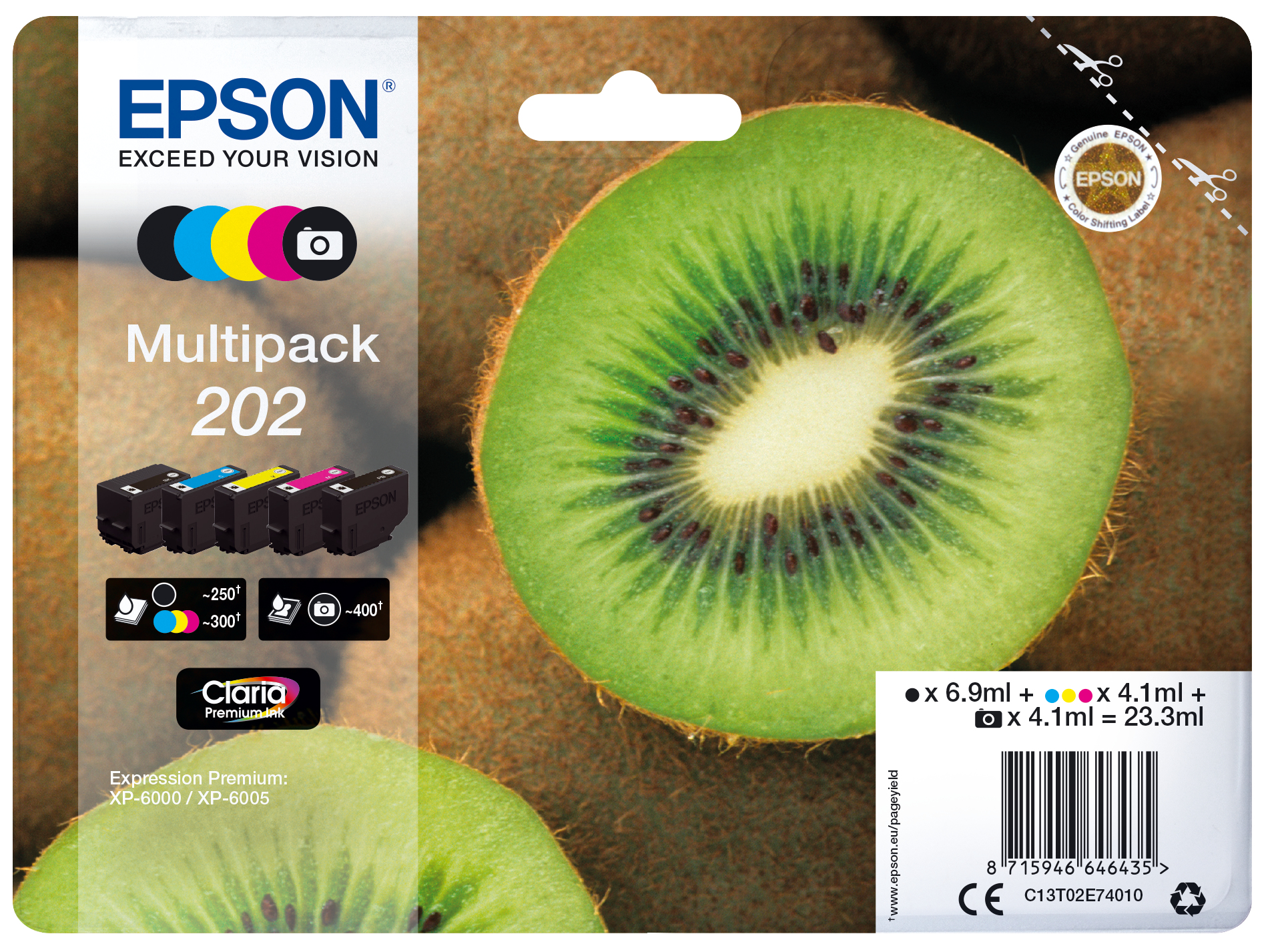 Epson Multipack 202 - 5er-Pack - Schwarz, Gelb, Cyan, Magenta, Photo schwarz