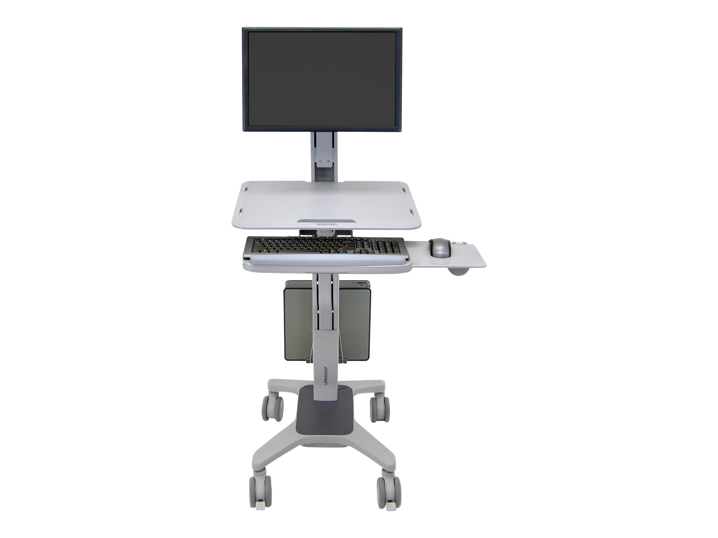 Ergotron WorkFit-C Single LD Sit-Stand Workstation - Wagen - für LCD-Display / PC-Ausrüstung - Grau - Bildschirmgröße: bis zu 76,2 cm (bis zu 30 Zoll)