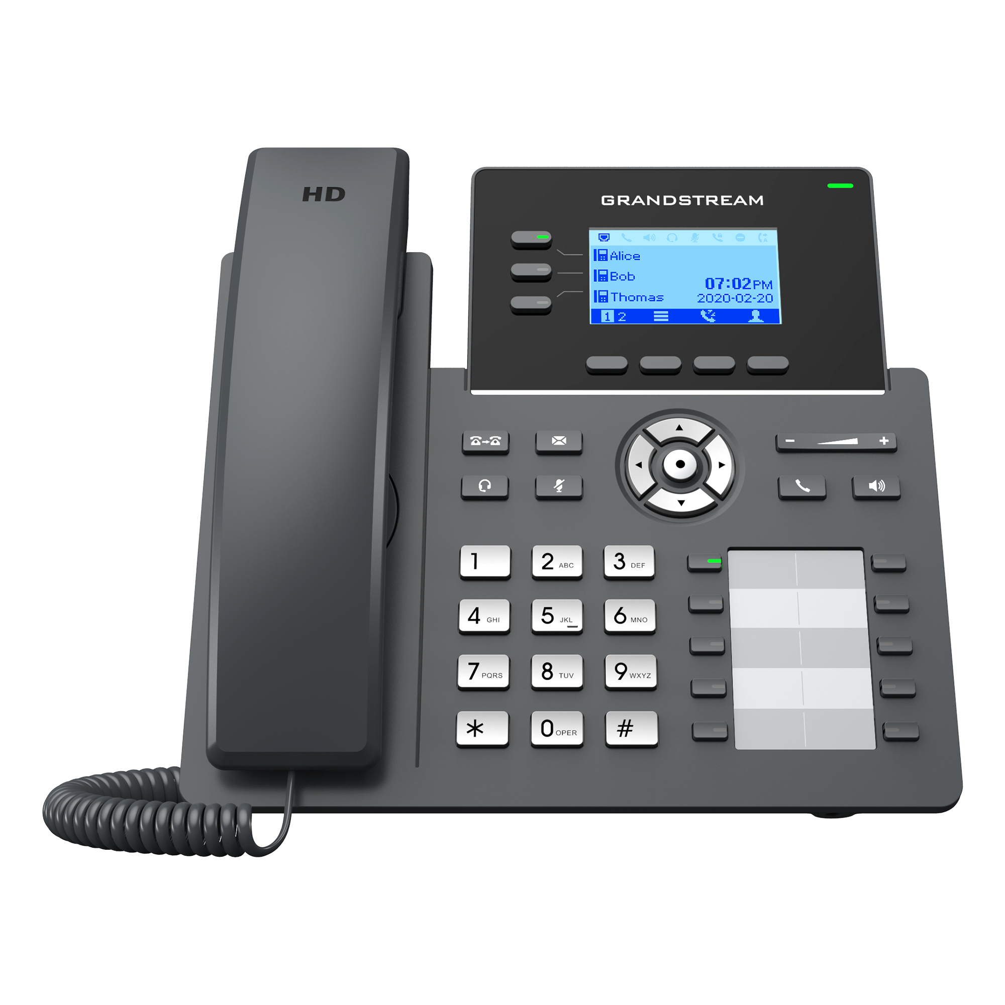 Grandstream GRP2604P - VoIP-Telefon - fünfwegig Anruffunktion