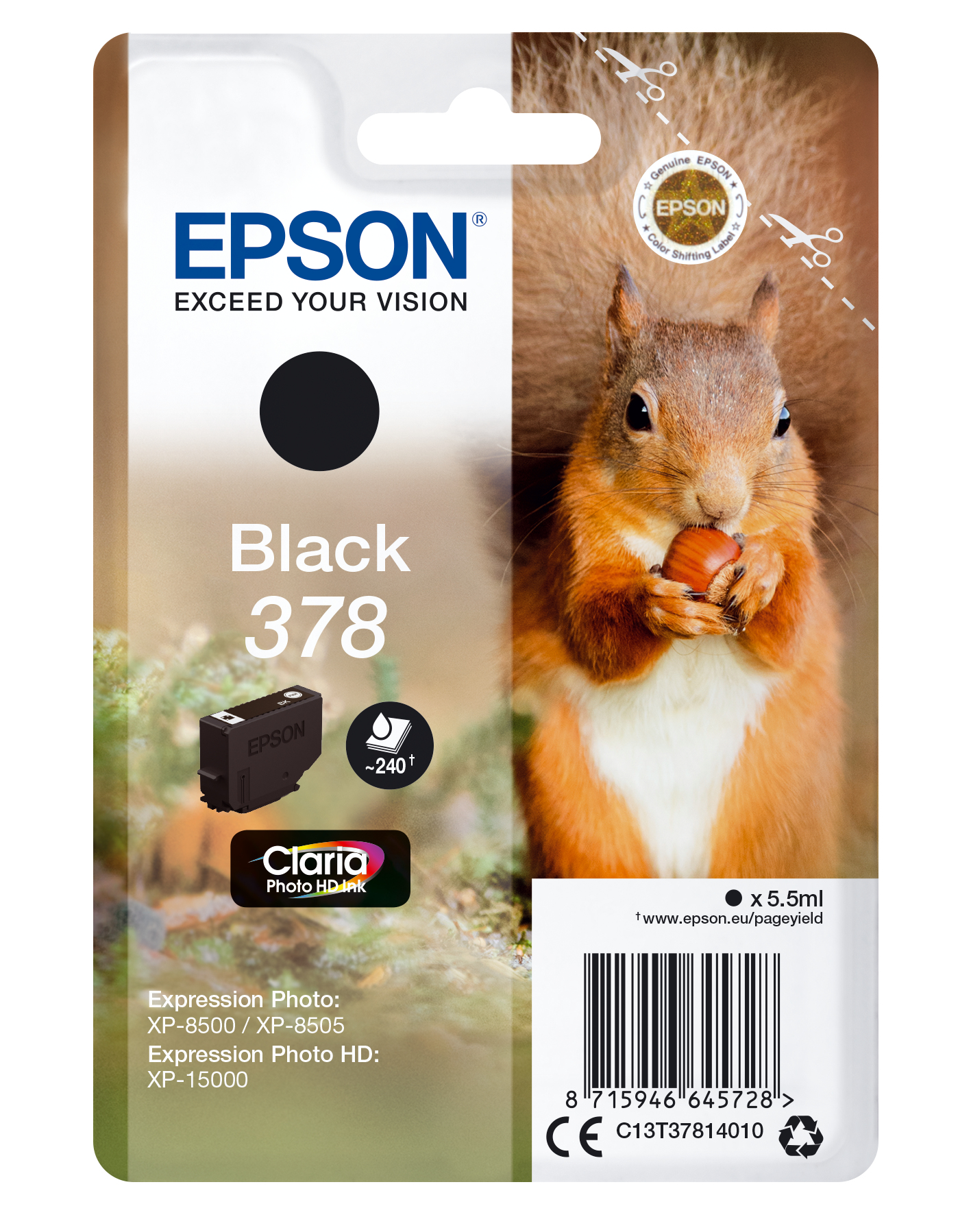 Epson 378 - 5.5 ml - Schwarz - Original - Blisterverpackung