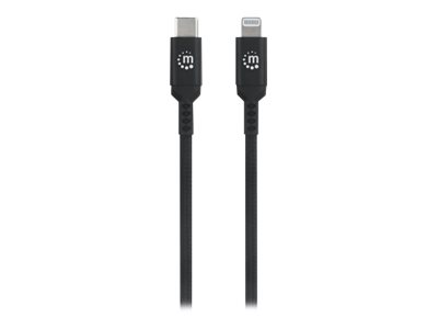 Manhattan Charge & Sync Lightning® Cable, USB-C to Lighting, 1.8m, Male to Male, MFi Certified (Apple approval program)