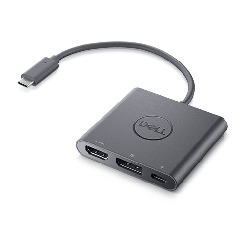 Dell Adapter USB-C to HDMI/DP with Power Pass-Through - Videoadapter - 24 pin USB-C männlich zu HDMI, DisplayPort, USB-C (nur Spannung)