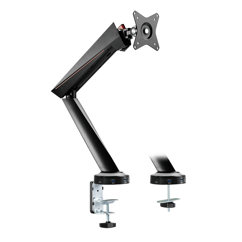LogiLink Befestigungskit - einstellbarer Arm - für Monitor - Kunststoff, Aluminium, Stahl - Bildschirmgröße: 43.2-81.3 cm (17"-32")