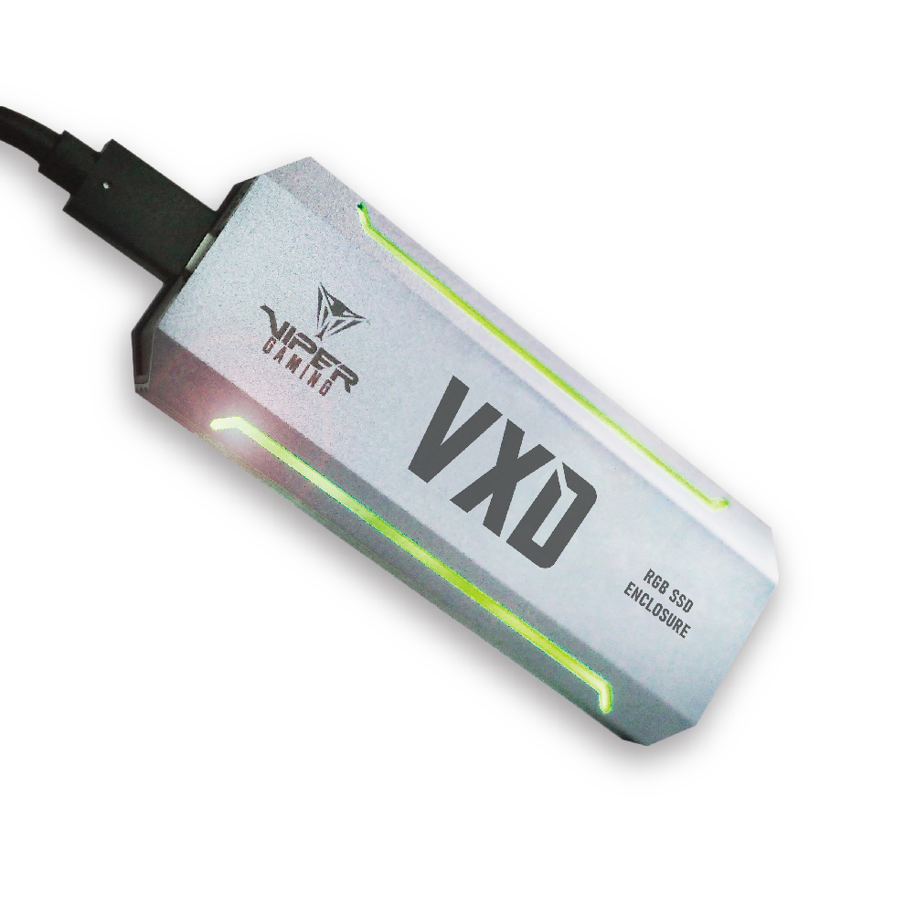 PATRIOT VXD externi box USB 3.2 M.2 NVMe SSD RGB