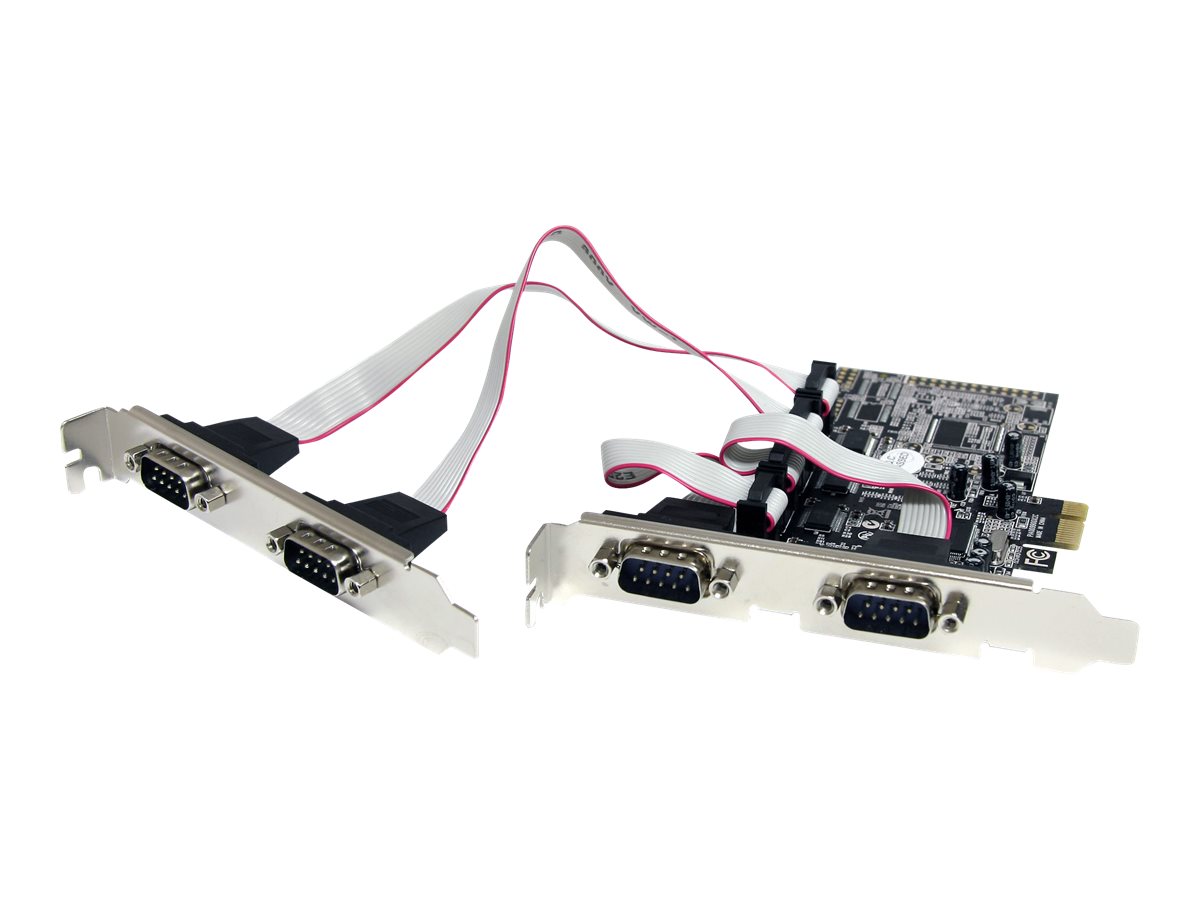 StarTech.com 4 Port Serielle RS232 PCI Express Schnittstellenkarte mit Breakout Kabel