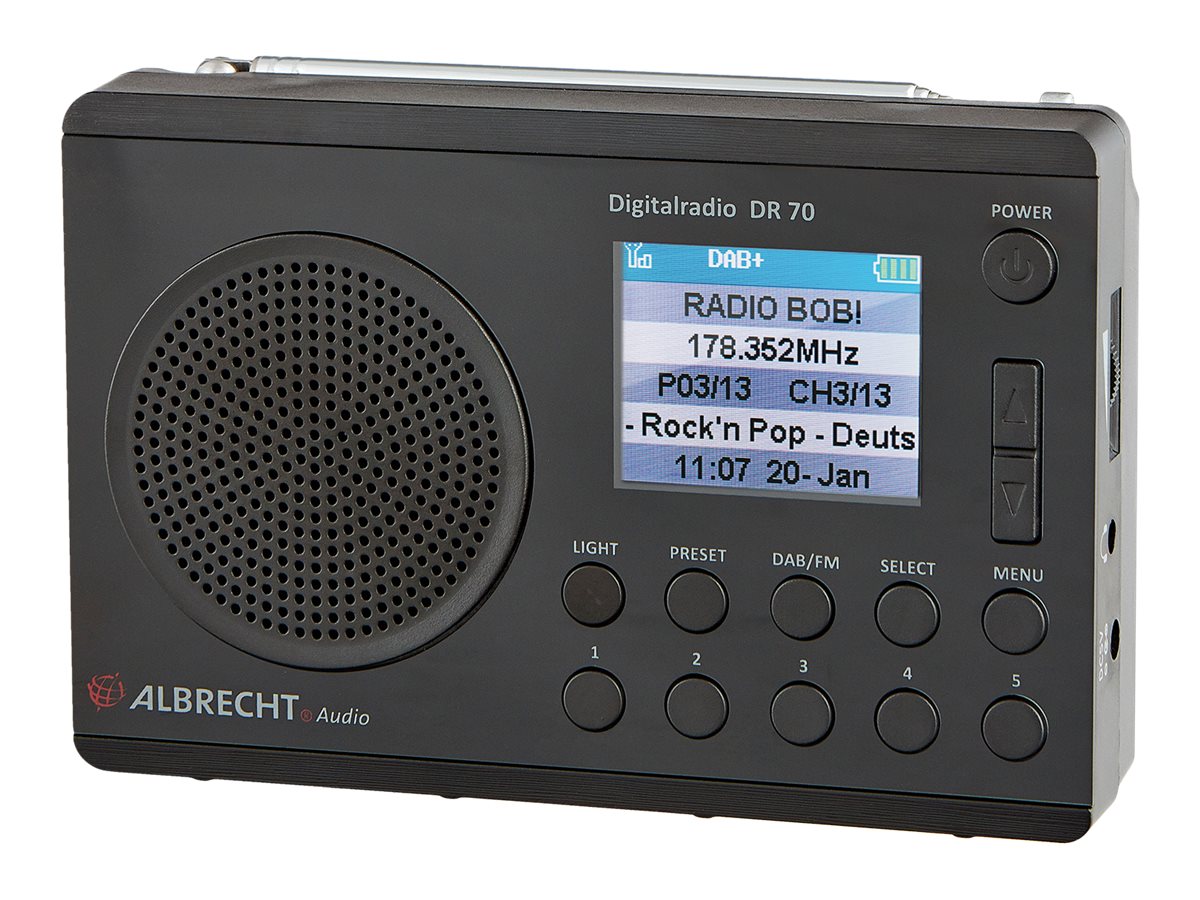 Albrecht DR 70 - Tragbares DAB-Radio - 1.5 Watt