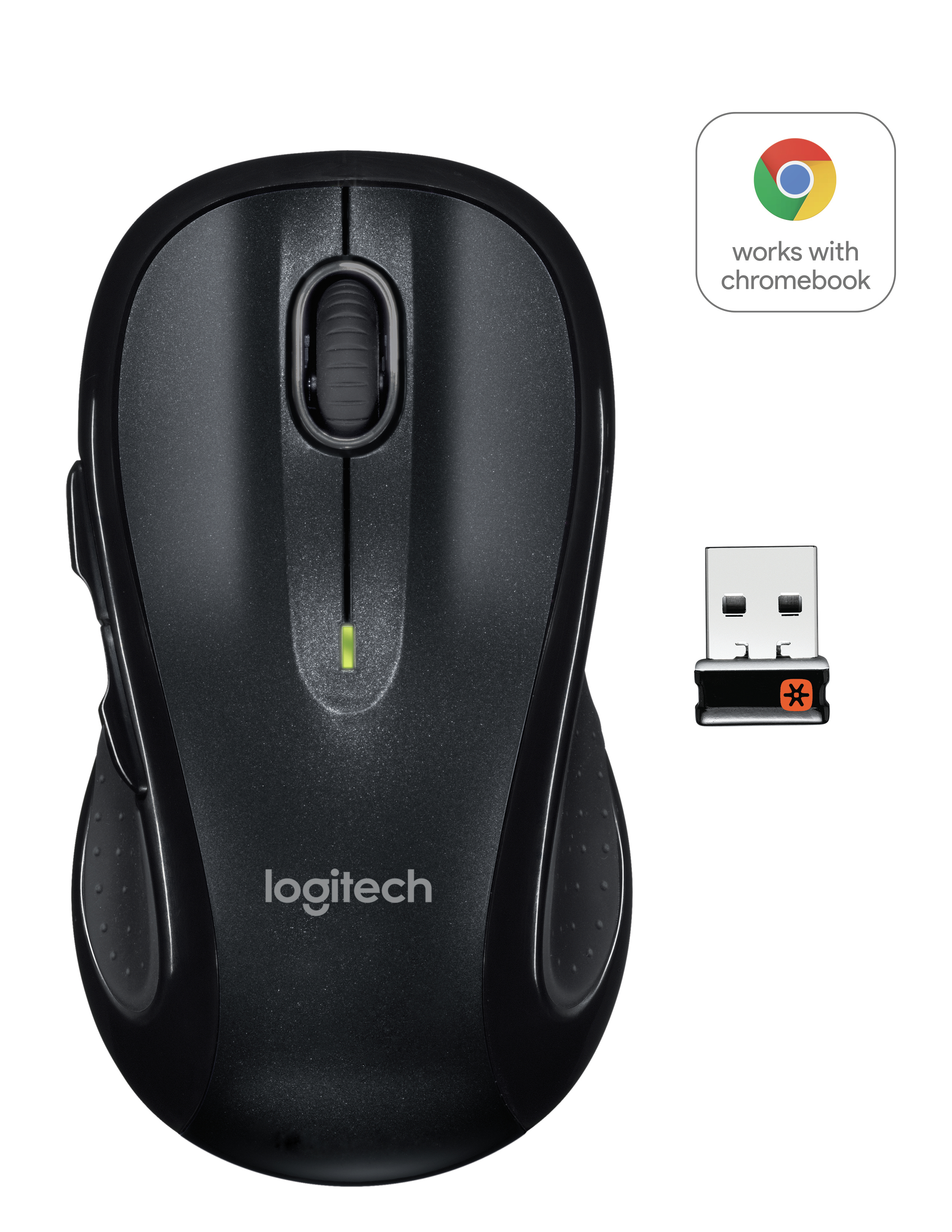 Logitech M510 - Maus - Für Rechtshänder - Laser - 5 Tasten - kabellos - 2.4 GHz - kabelloser Empfänger (USB)