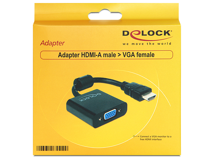 Delock Videoanschluß - HD-15 (VGA) (W) bis HDMI (M)