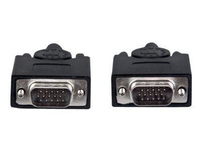 Manhattan VGA Monitor Cable, 20m, Black, Male to Male, HD15, Cable of higher SVGA Specification (fully compatible)