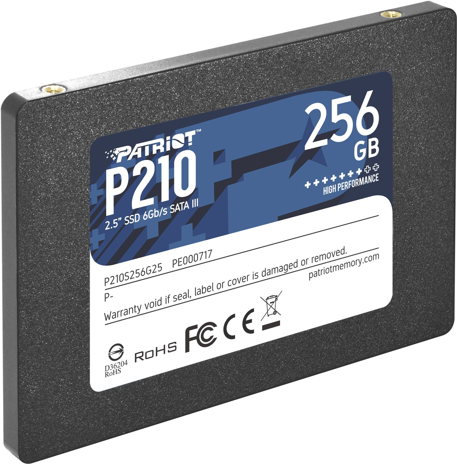 PATRIOT P210 - SSD - 256 GB - intern - 2.5" (6.4 cm)