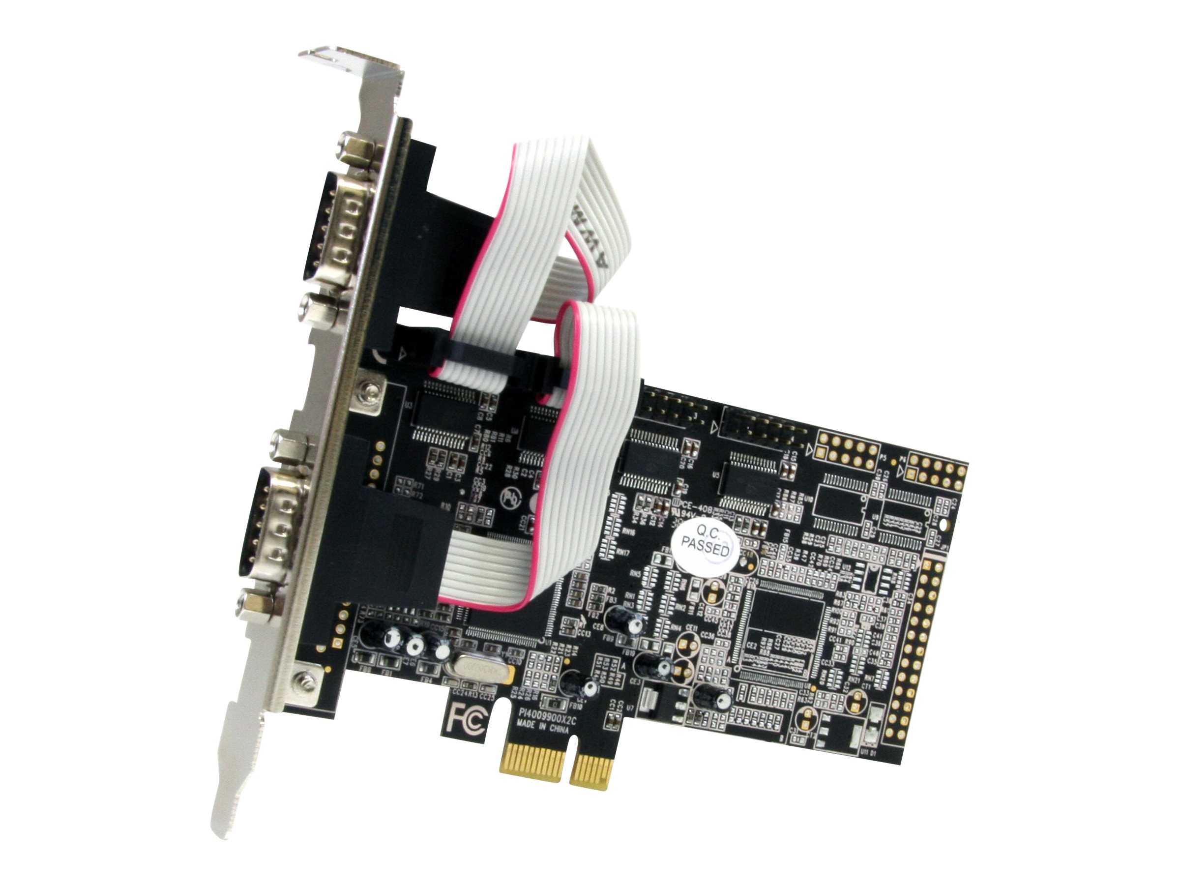StarTech.com 4 Port Serielle RS232 PCI Express Schnittstellenkarte mit Breakout Kabel