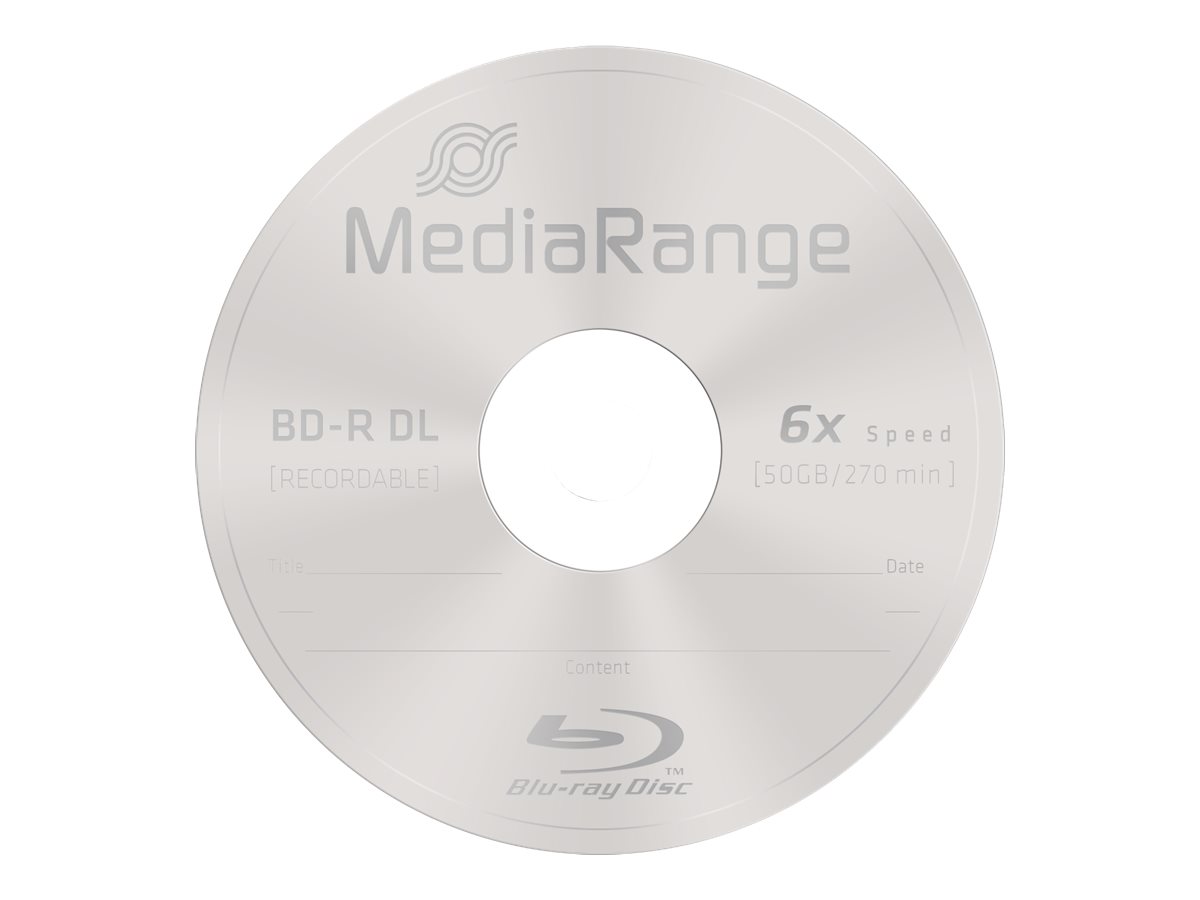 MEDIARANGE 10 x BD-R DL - 50 GB 6x - Spindel