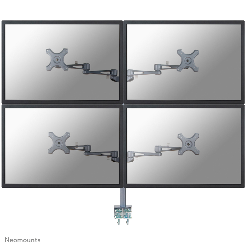 Neomounts FPMA-D935D4 - Befestigungskit - full-motion - für 4 LCD-Anzeigen - Silber - Bildschirmgröße: 25.4-68.6 cm (10"-27")