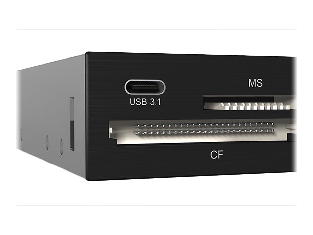 ICY BOX IB-865a - Kartenleser - 8,9 cm (3,5 Zoll) (MS PRO, CF, SDHC UHS-I, SDXC UHS-I, microSDHC UHS-I, microSDXC UHS-I)