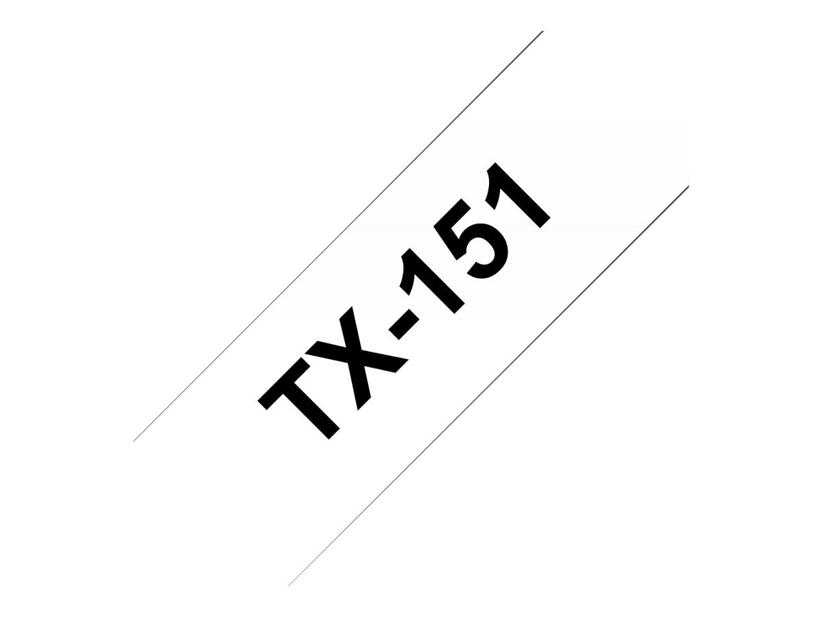 Brother TX151 - Schwarz auf durchsichtig - Rolle (2,4 cm x 8 m)