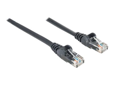 Intellinet Network Patch Cable, Cat6, 2m, Black, CCA, U/UTP, PVC, RJ45, Gold Plated Contacts, Snagless, Booted, Lifetime Warranty, Polybag - Patch-Kabel - RJ-45 (M)