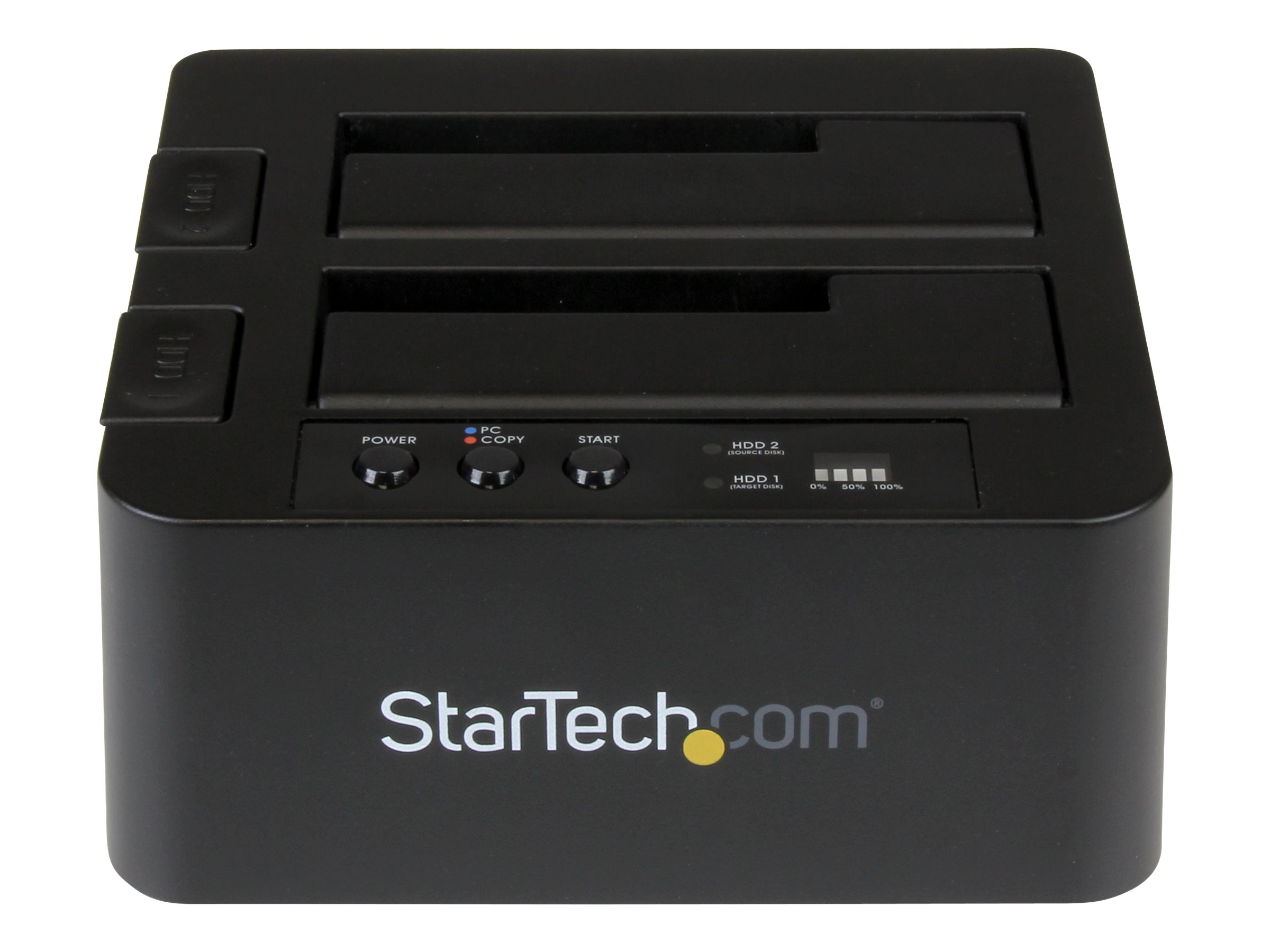StarTech.com USB 3.1 (10 Gbit/s) Duplizierer Dockingstation für 2,5" & 3,5" SATA SSD/HDD Laufwerke - Clone / Kopierstation bis zu 28GB/min - Festplattenduplikator - 2 Schächte (SATA-300)