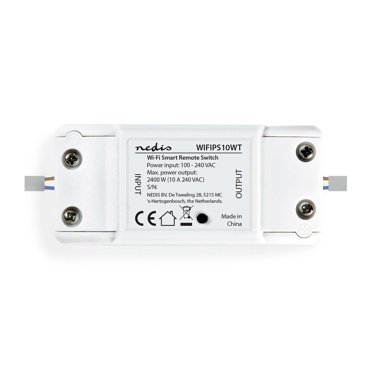 Nedis WIFIPS10WT - Intelligenter Schalter - Weiß - 100 - 240 V - 50 Hz - 0 - 50 °C