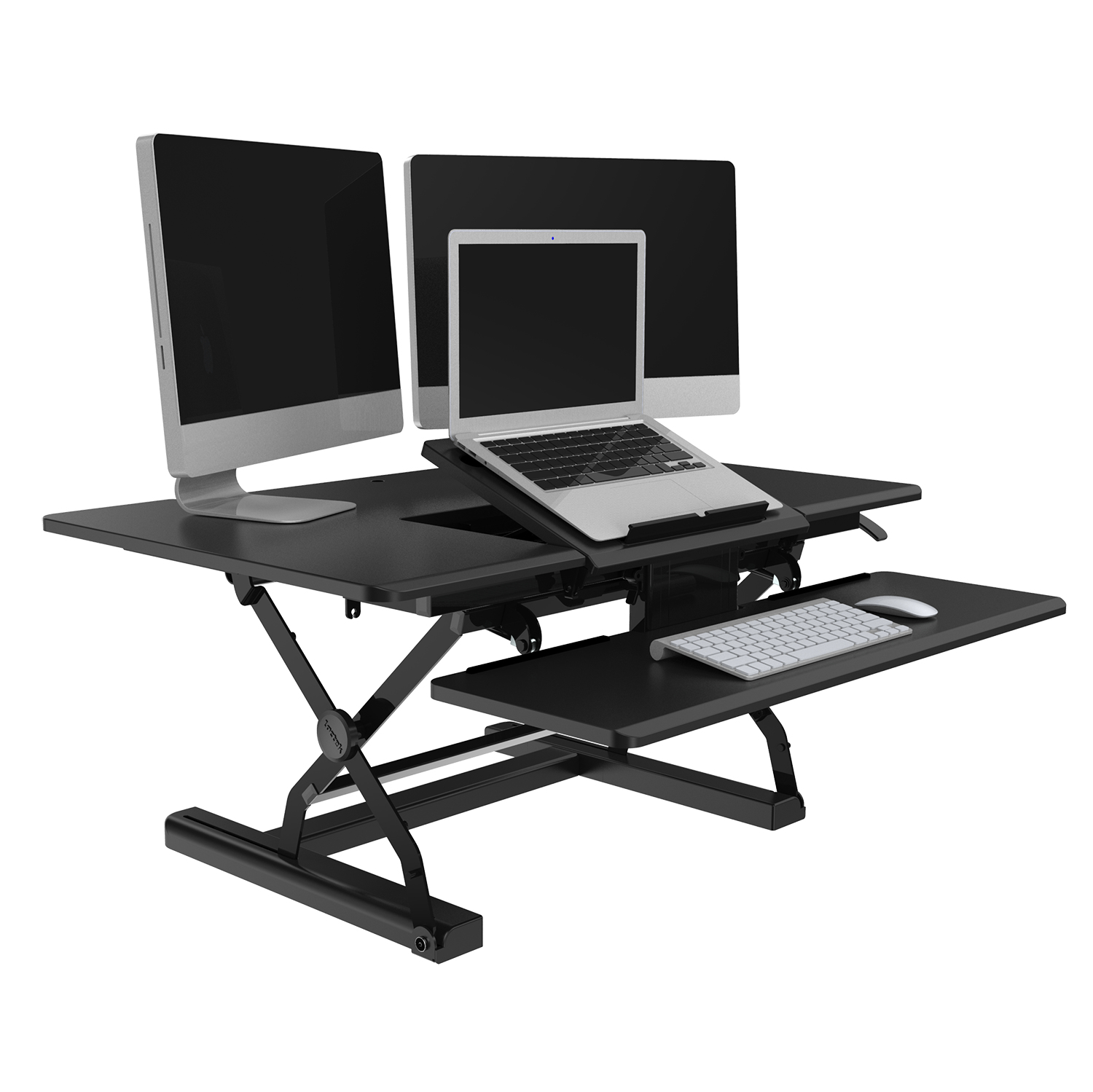 V7 Workstation-Tischständer mit Sitz-/Stehfunktion - 36 Zoll - Schwarz - 25,4 cm (10 Zoll) - 81,3 cm (32 Zoll) - 130 - 430 mm - Holz - 15 kg