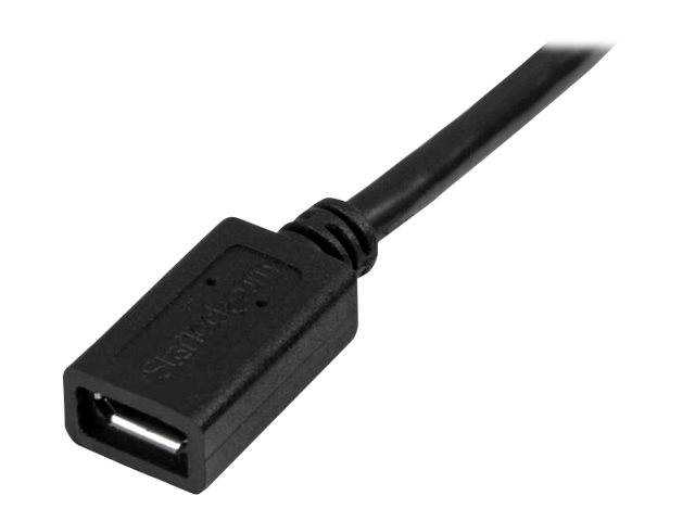 StarTech.com 0,5m Micro USB Verlängerungskabel - Stecker/Buchse - Micro USB Stecker zu Micro USB Buchse Kabel - USB-Verlängerungskabel - Micro-USB Typ B (M)