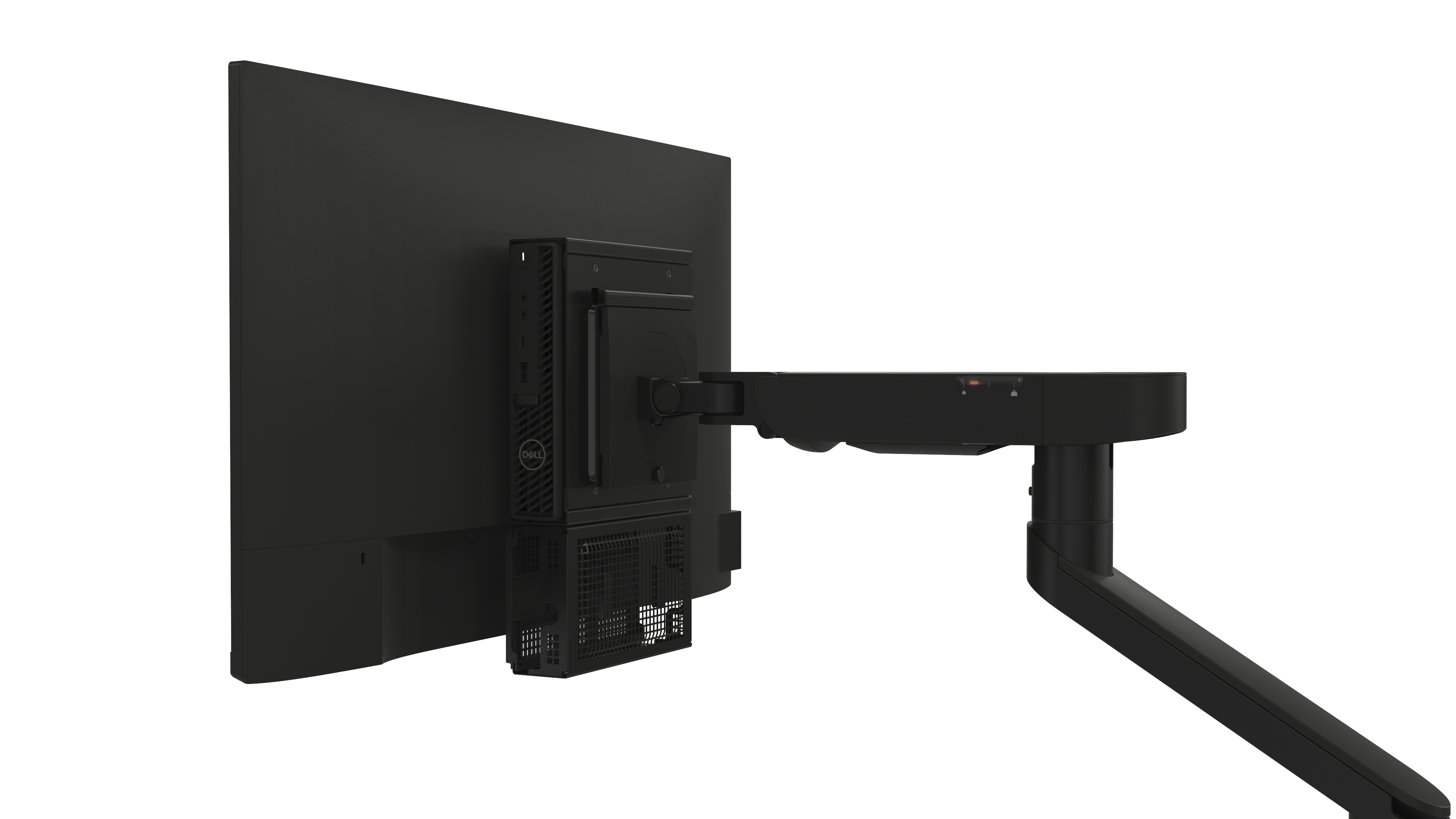 Dell Single Monitor Arm - MSA20 - Befestigungskit - einstellbarer Arm - für LCD-Display - Schwarz - Bildschirmgröße: 48.3-96.5 cm (19"-38")
