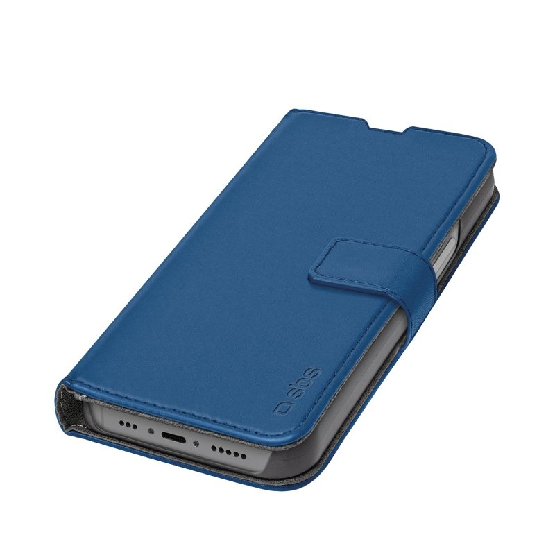 SBS Wallet Stand für iPhone 14 Pro blau
