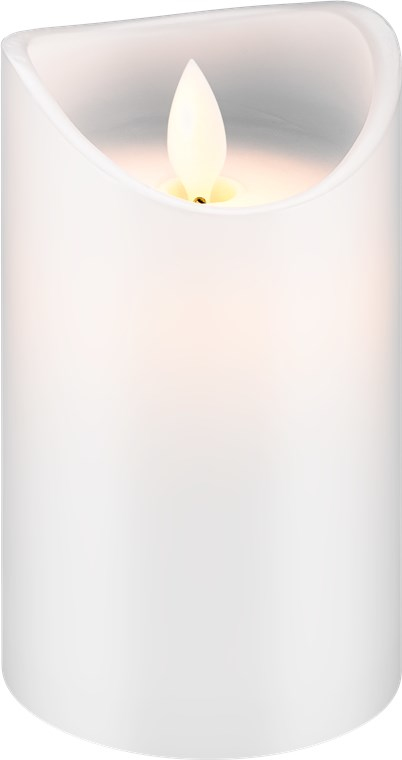 Goobay GB 66520 - LED Echtwachs-Kerze weiss 7.5 x 12.5 cm