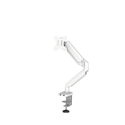 Fellowes Platinum Series - Befestigungskit - einstellbarer Arm - für Monitor - Aluminium - weiß - Bildschirmgröße: bis zu 68,6 cm (bis zu 27 Zoll)