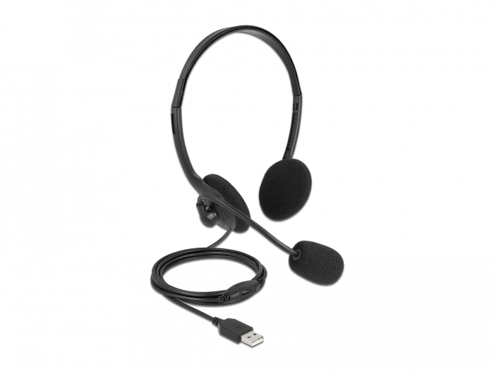 Delock Headset - On-Ear - kabelgebunden - USB-A