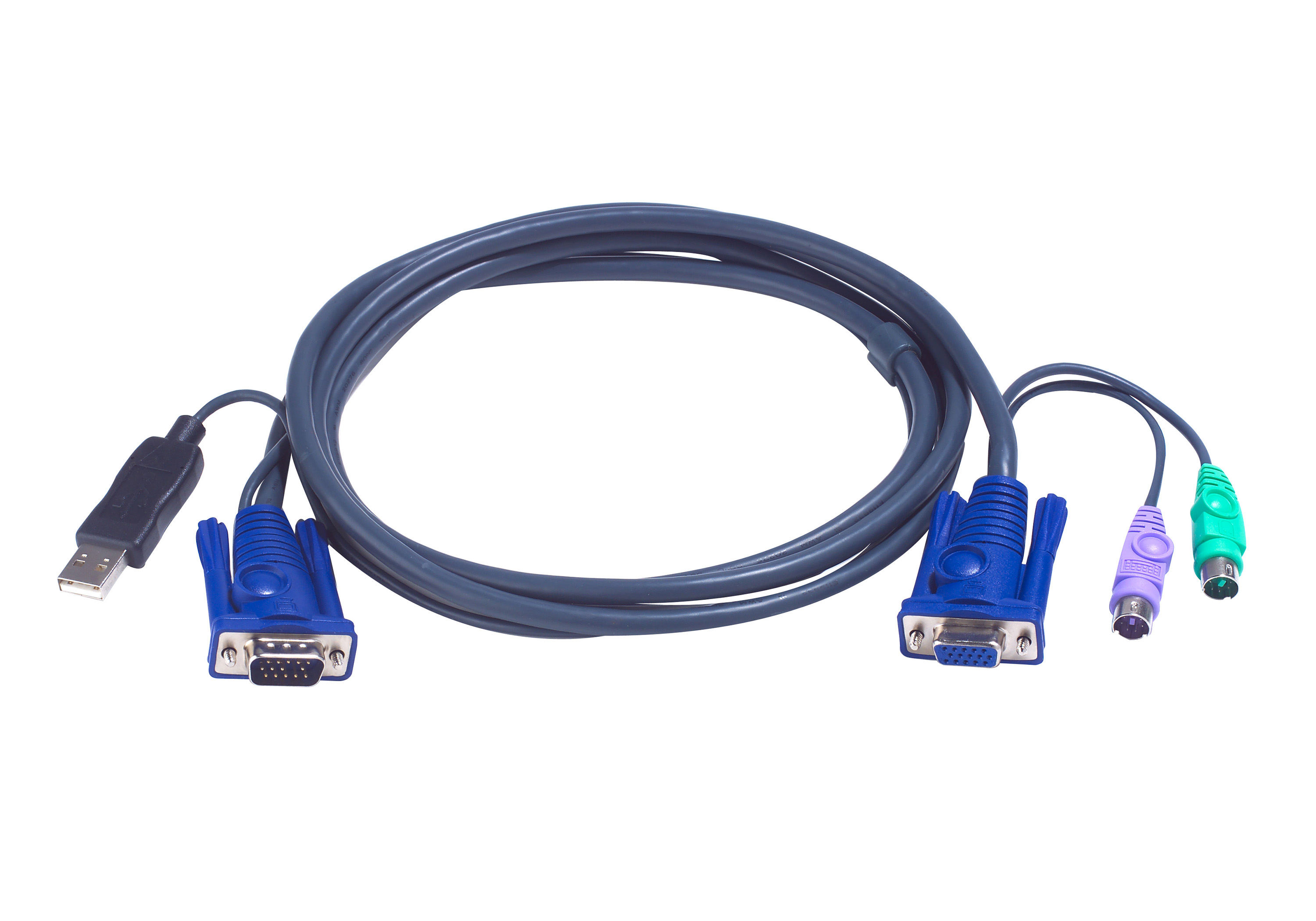 ATEN Intelligent KVM Cable 2L-5503UP - Tastatur- / Video- / Maus- / USB-Kabel - USB, HD-15 (VGA)