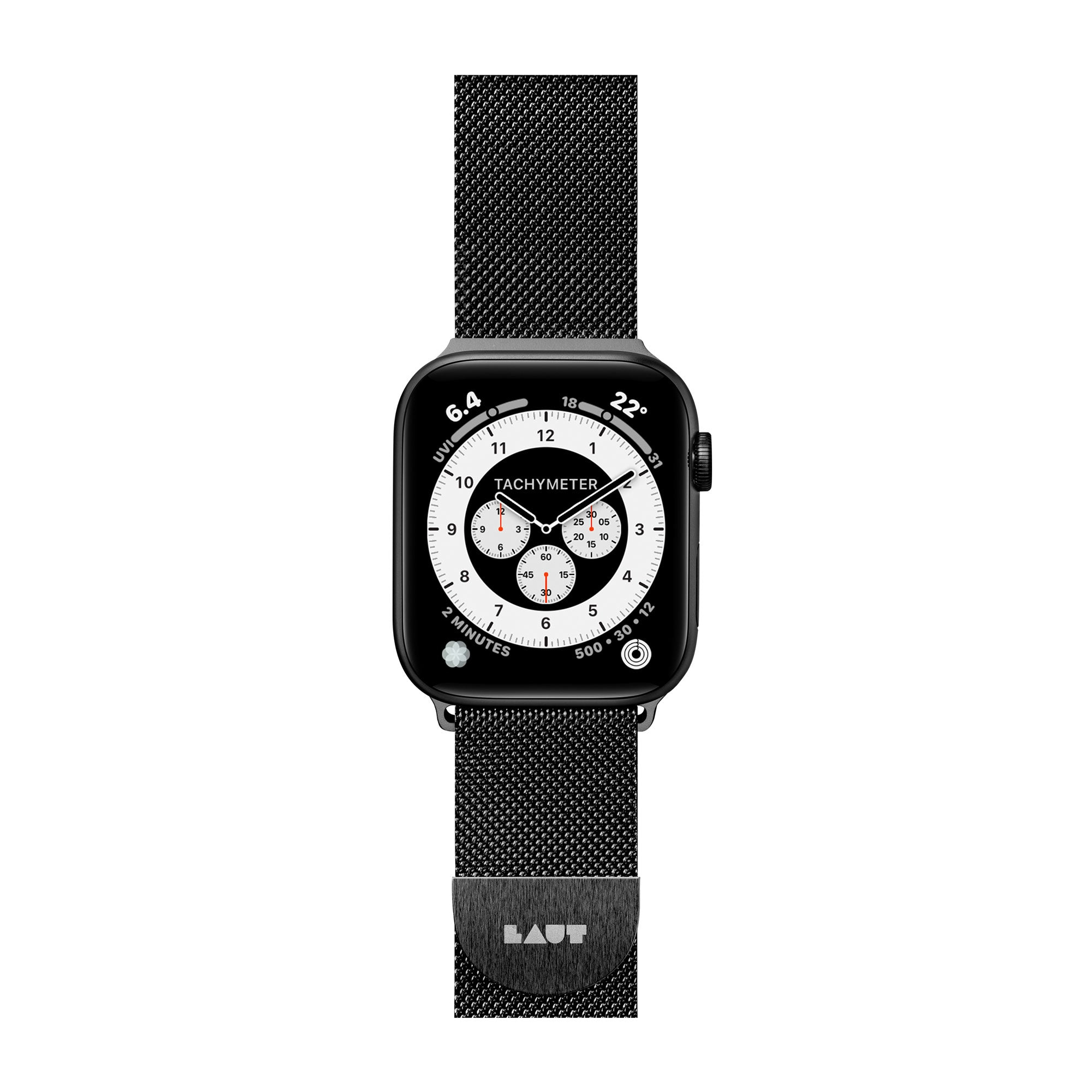 Laut International Laut Steel Loop - Uhrarmband für Smartwatch - Schwarz - für Apple Watch (42 mm, 44 mm)