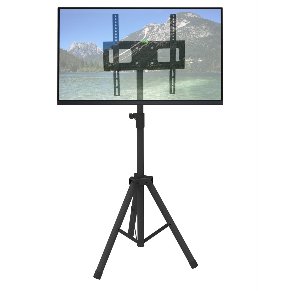Techly Aufstellung - Universal-Stativ - für TV - Kunststoff, Stahl - Schwarz - Bildschirmgröße: 43-152 cm (17"-60")