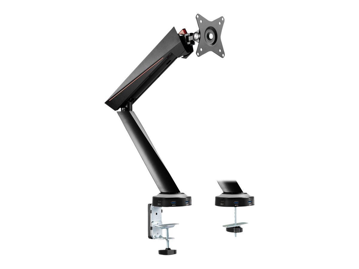 LogiLink Befestigungskit - einstellbarer Arm - für Monitor - Kunststoff, Aluminium, Stahl - Bildschirmgröße: 43.2-81.3 cm (17"-32")