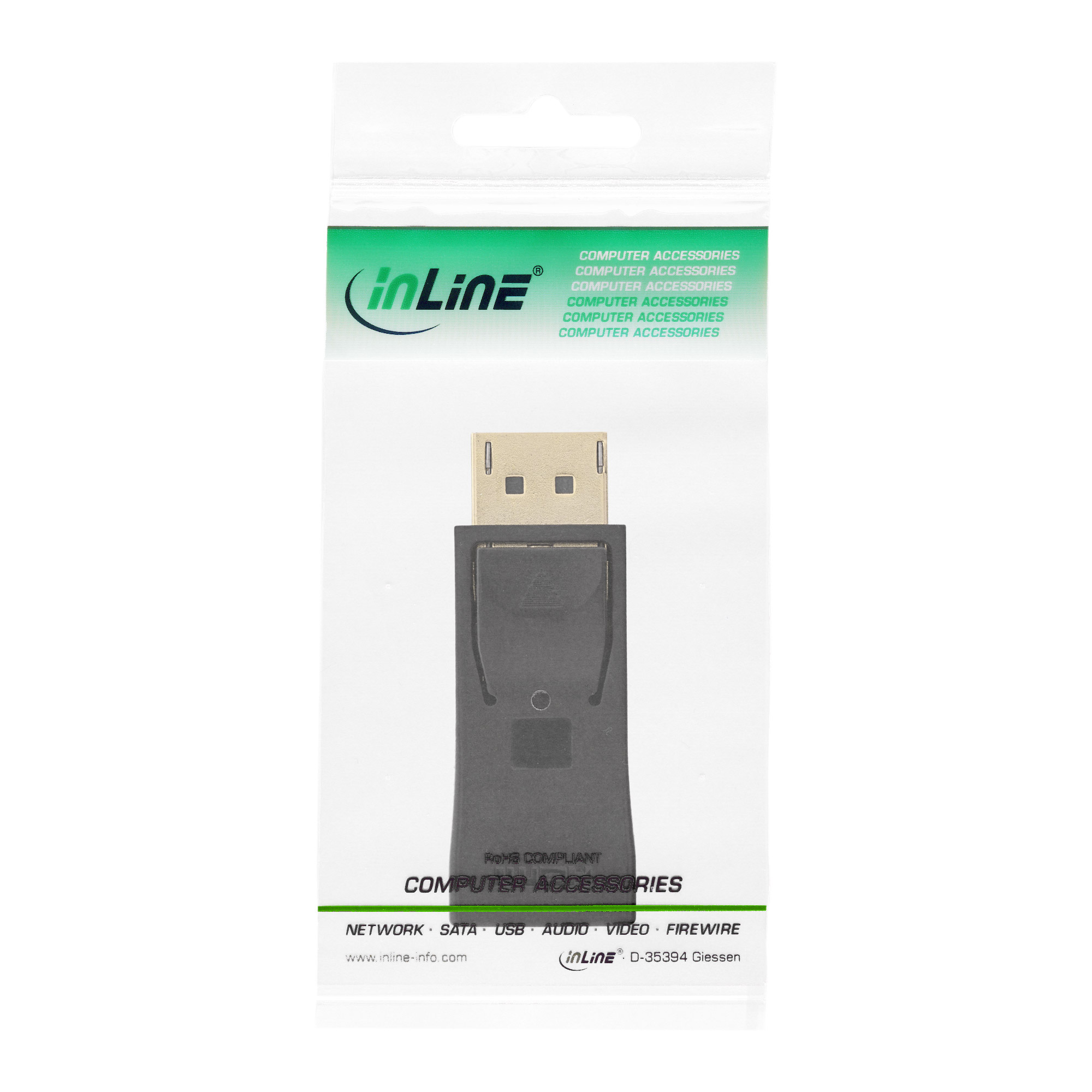 InLine Videoanschluß - DisplayPort (M) bis HDMI (W)
