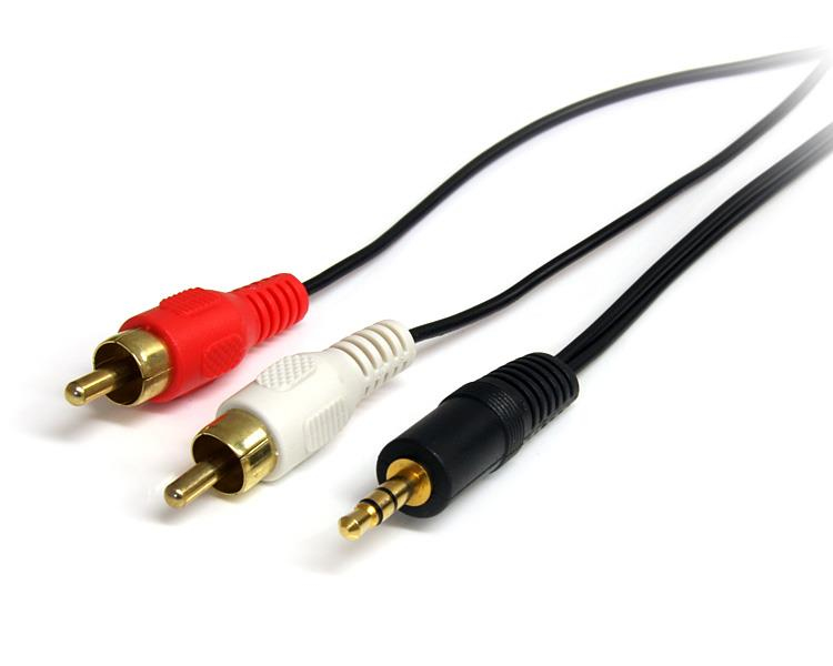StarTech.com MU6MMRCA Audio Cinch Kabel (1,8m Stereo Audiokabel - 3,5mm Stecker auf 2x Cinch Stecker)
