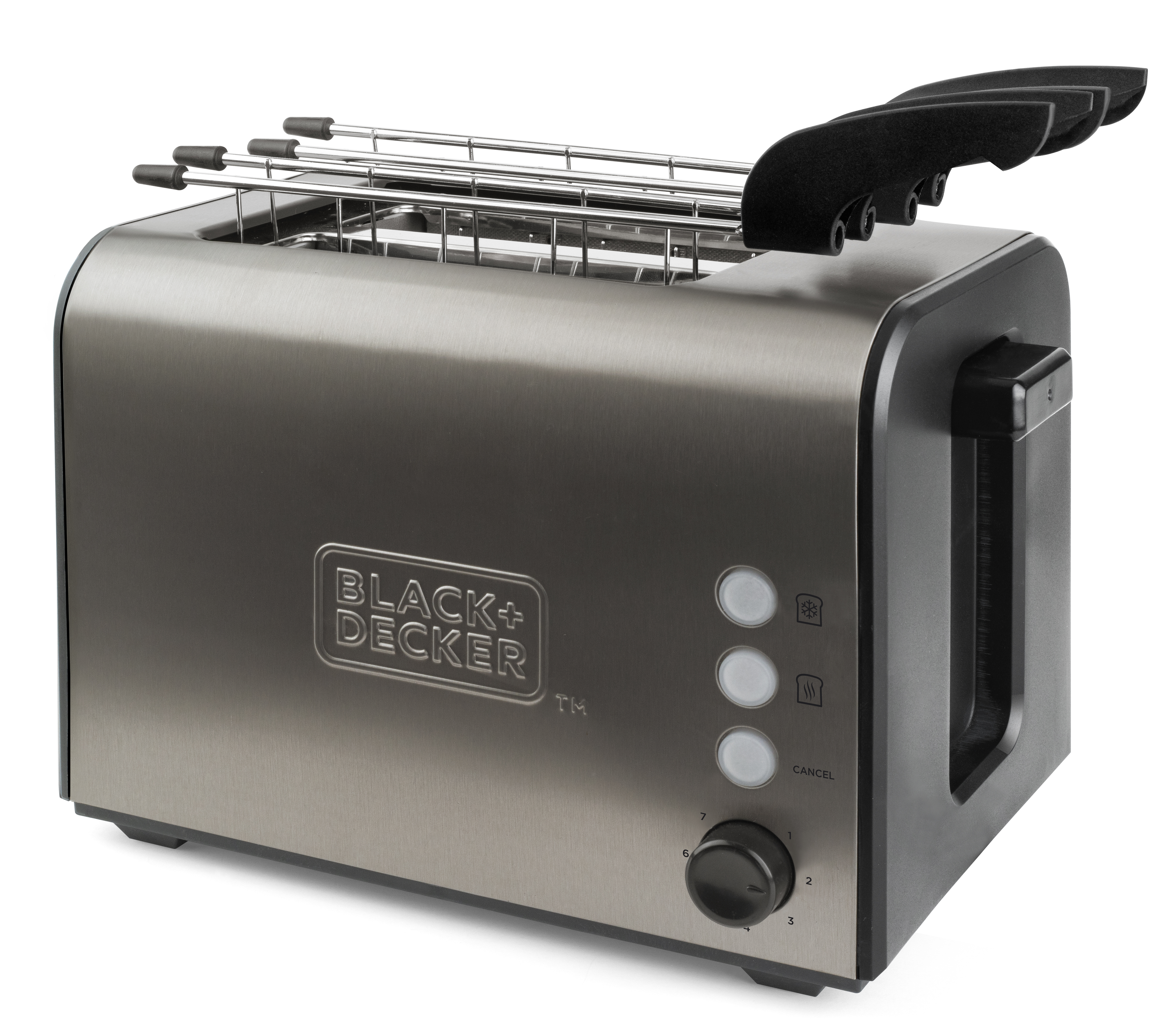 Black & Decker ES9600090B BXTOA900E Toaster 900 Edelstahl Grau